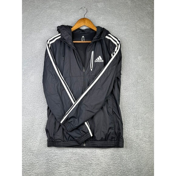 Adidas Climalite full zip lightweight windbreaker jacket sz Sm - Picture 3 of 7